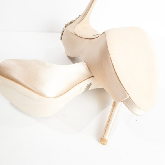 Badgley Mischka Kiara Embellished Evening Pumps -9 - Picture 6 of 8